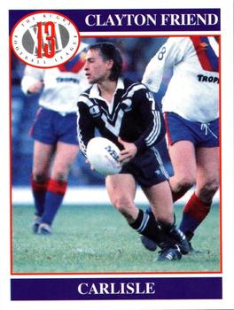 1991 Merlin Rugby League #137 Clayton Friend Front